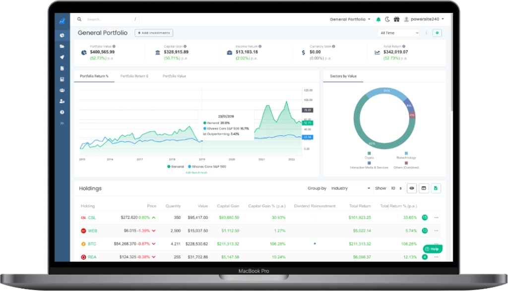 The Navexa portfolio tracker